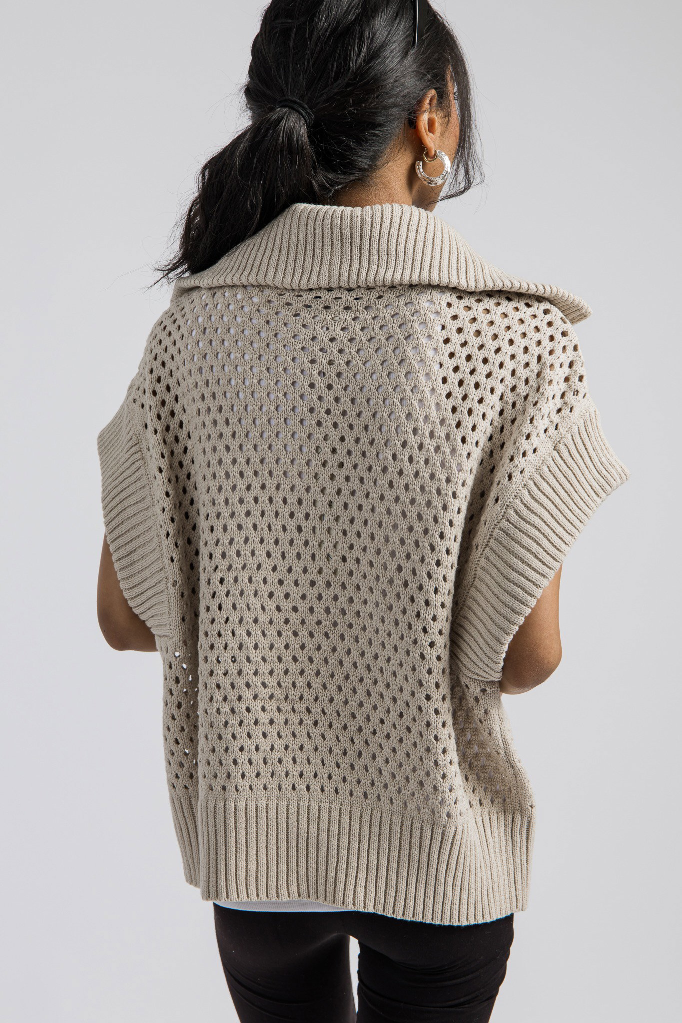 トップス 20AW STONE  HALF ZIP KNIT SWEATER Stone Island - Logo-Appliquéd Ribbed Wool-Blend Half-Zip Sweater